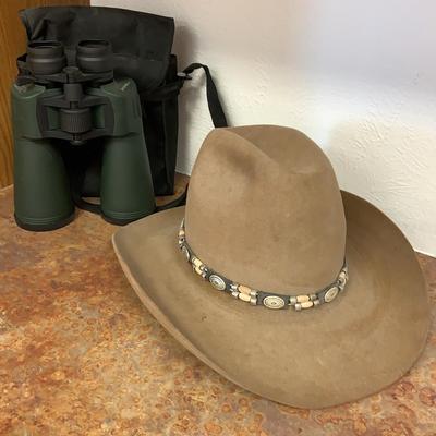 Stetson Hat And Binoculars