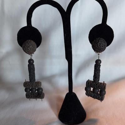 Clip On Earring Made From Lava