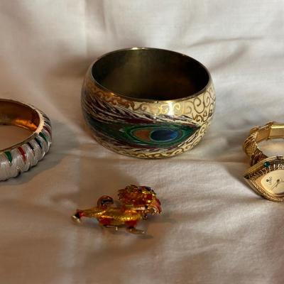 Bracelets, Watch, Lion Brooch