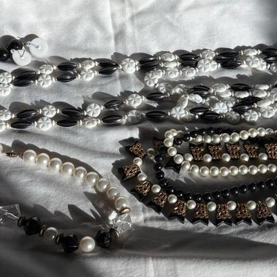 Vintage Black And White Jewlery Assortment
