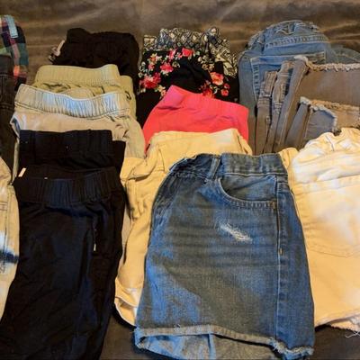 Girls Size 10-12 Pants, Leggings, And Shorts Assortment