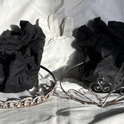 Crowns From Beauty Pagent And Gloves 