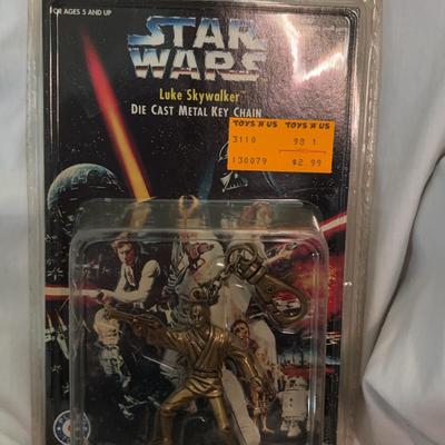 Vintage Star Wars Luke Skywalker Die Cast Metal Key Chain