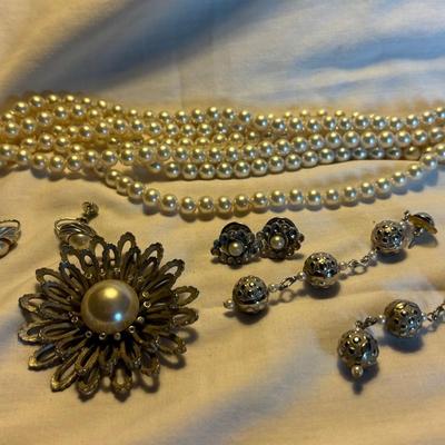 Silver Toned And Faux Pearl Assortment
