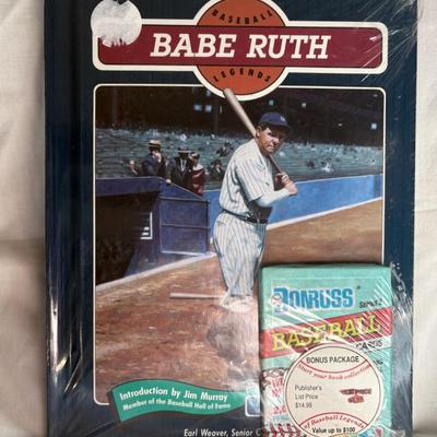 Babe Ruth Baseball Legends Book With Baseball Cards 