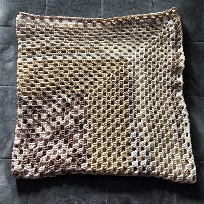 Homemade Afghan Earthtoned Colors 54x52 Inches