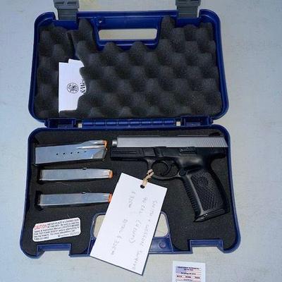 Lot 234 hand gun with case , clips , and ammo.  Guns to sell ONSITE only