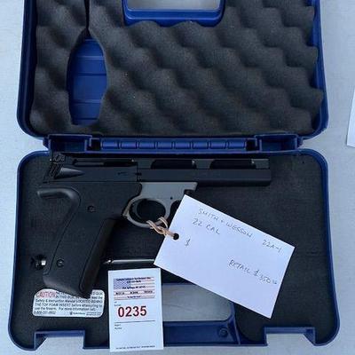 Lot 235 Smith & Wesson 22 Cal.
Guns to be sold ONSITE only