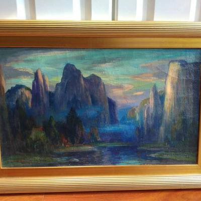 Framed Eliot Clark Watercolor