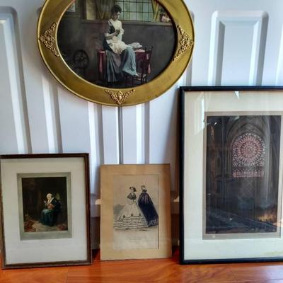Original Etching By Simon And Other Vintage Art