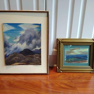 Two Framed Eliot Clark Watercolors