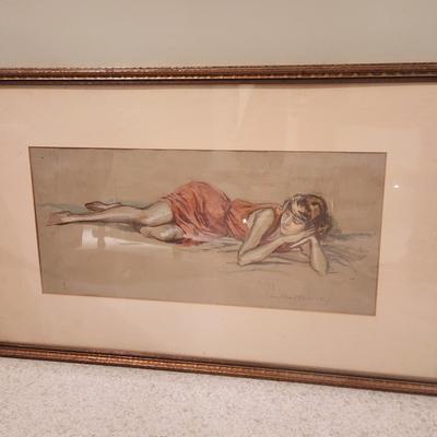 Howard Chandler Christy Lounging Woman Portrait