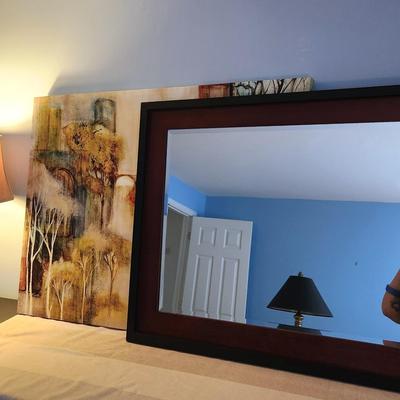 Large Print, Mirror And Lamp