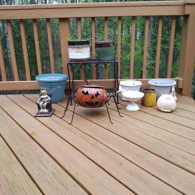 Assortment Of Pots And Other Outdoor Decor