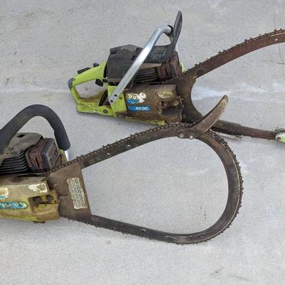 Pair Of Poulan Bow Blade Chainsaws