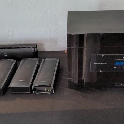 Acoustimax Five Speaker Surround Sound With Built-in Subwoofer
