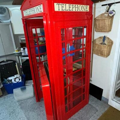British Phone Box Home Bar