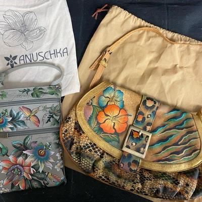 Handcrafted & Handpainted Anuschka Tropical Handbags