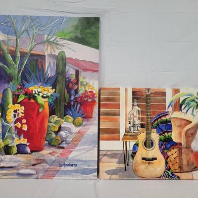 Two Diana Madaras Medium Prints on Canvas