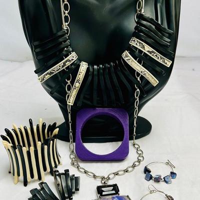 Chicos Necklaces & More / Purple & Faux Snake Skin