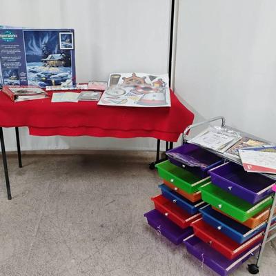 An Arts & Craft Shelving Tray Unit, PAINTWORKS Painting By Numbers, TCR Jumbo Cutouts And More  