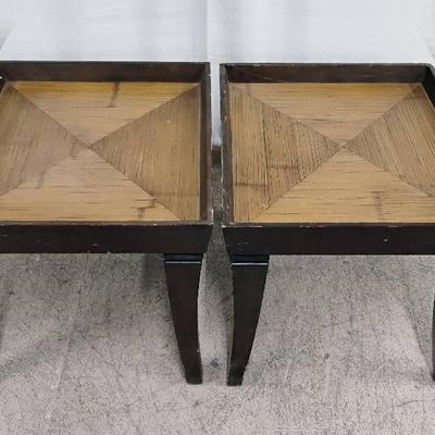 Two Wooden Twin Mid-Size Living Room Coffee Tables 