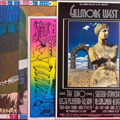 The Who and Santana Concert Poster Collection