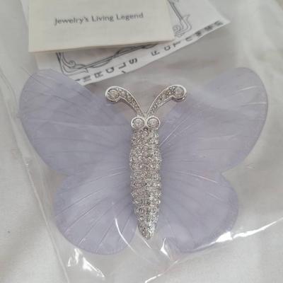 Kenneth Jay Lane Lucite Butterfly Brooch