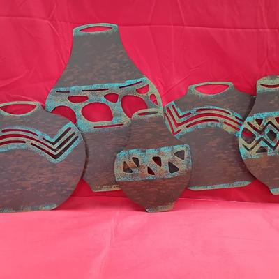 Copper Panel Wall Art W/ Oxidized Detailing