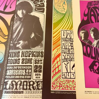 Moby Grape, Yardbirds Concert Advertisements Posters 