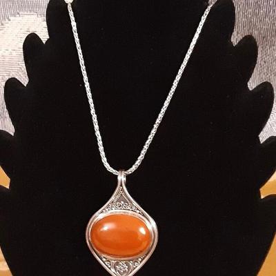 Artisan Crafted Sterling Silver Red Jasper Pendant