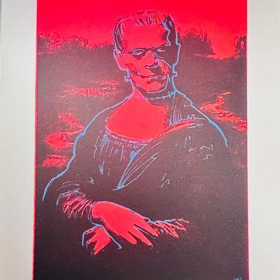 Electric Frankenstein Mona Lisa Poster