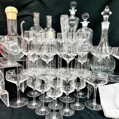 Holmegaard Hand Blown Decanters, Stemware Set & More! 