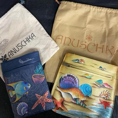 Handcrafted & Handpainted Anuschka Ocean-themed Handbags 