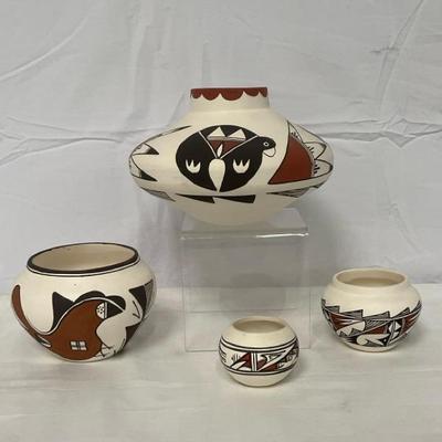 Native American Acoma Pueblo Signed Pottery 