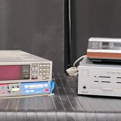 SONY Beta hi-fi Betamax Video Recorder w/Remote, AKSI A/V Amp, BANG & OLUFSEN Beocord 2400