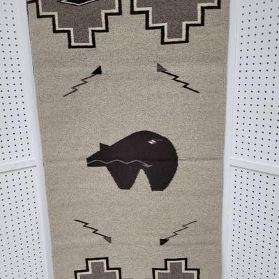 Wool Native American Style Bear Rug 