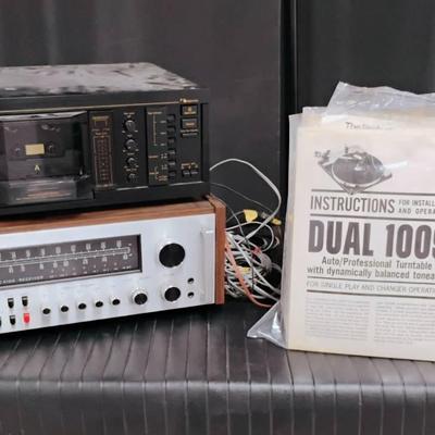 Dual 1009 Turntable, McIntosh Mac 4100 Receiver, RX-303 Unidirectional Auto Reverse Cassette Desk