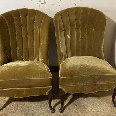 Green Velvet Accent Chairs 