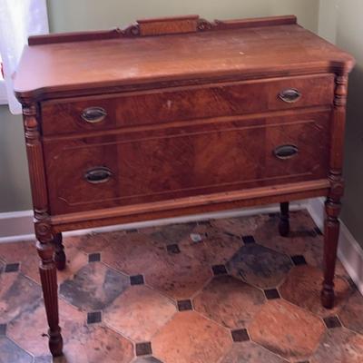 Wooden Sideboard With Two Drawers