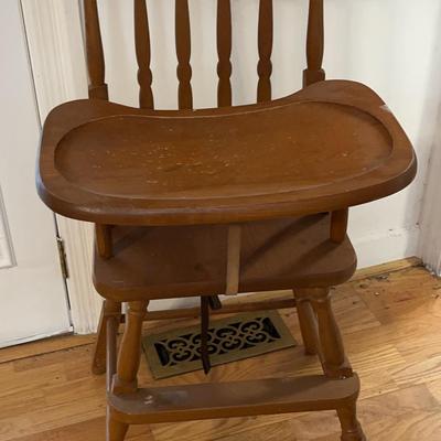 Vintage Wooden High Chair