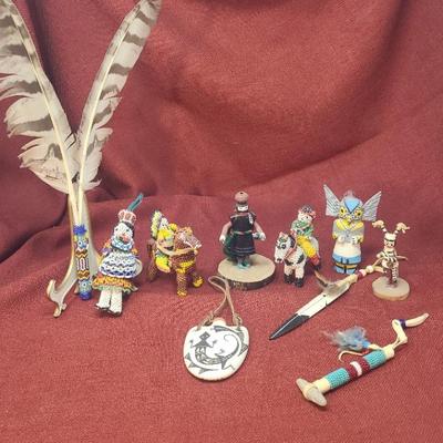 Collection of Native American Figurines and More