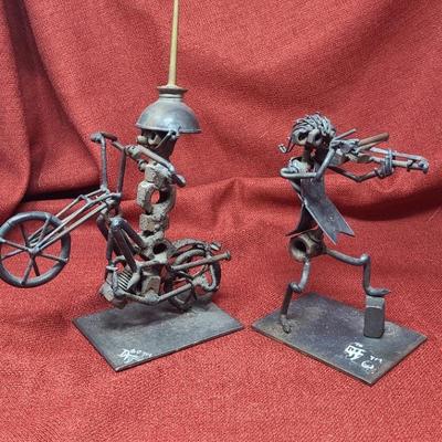 John Duffy Metal Sculptures Art Scrap Figurines 