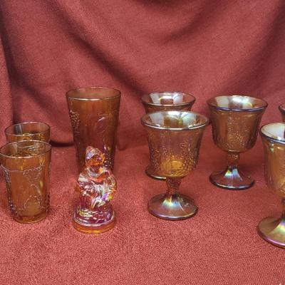 Indiana Amber Carnival Glass