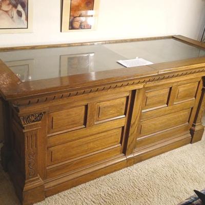 Antique Nebraska Courthouse Sideboard 