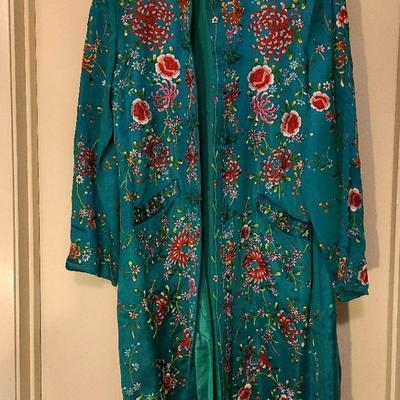 Chinese Embroidered Silk Coat