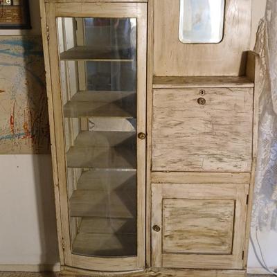 Distressed Secretary/Curio Cabinet 