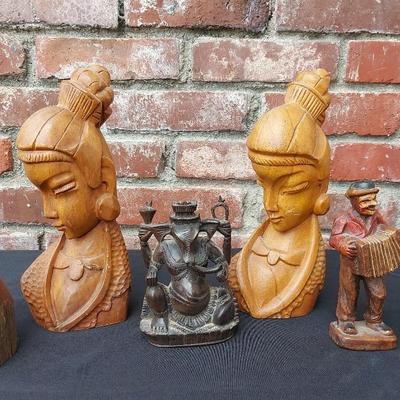 COLLECTION OF WOODEN SCULPTURES