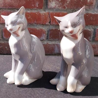 ADORABLE BING & GRONDAHL CAT STATUES