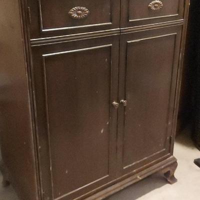 TALL SLENDER WOOD CABINET